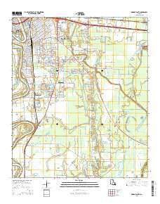 Monroe South Louisiana Current topographic map, 1:24000 scale, 7.5 X 7.5 Minute, Year 2015