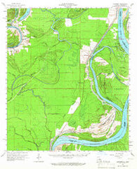 Monterey Louisiana Historical topographic map, 1:62500 scale, 15 X 15 Minute, Year 1961