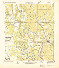 Montgomery Louisiana Historical topographic map, 1:62500 scale, 15 X 15 Minute, Year 1937