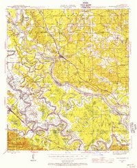Montgomery Louisiana Historical topographic map, 1:62500 scale, 15 X 15 Minute, Year 1942