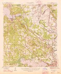 Mooringsport Louisiana Historical topographic map, 1:62500 scale, 15 X 15 Minute, Year 1948
