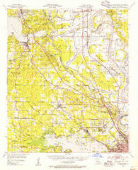 Mooringsport Louisiana Historical topographic map, 1:62500 scale, 15 X 15 Minute, Year 1955