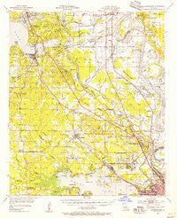 Mooringsport Louisiana Historical topographic map, 1:62500 scale, 15 X 15 Minute, Year 1955