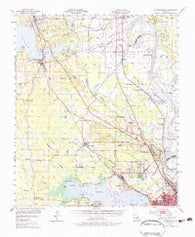 Mooringsport Louisiana Historical topographic map, 1:62500 scale, 15 X 15 Minute, Year 1955