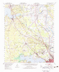 Mooringsport Louisiana Historical topographic map, 1:62500 scale, 15 X 15 Minute, Year 1955