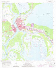 Morgan City Louisiana Historical topographic map, 1:24000 scale, 7.5 X 7.5 Minute, Year 1966