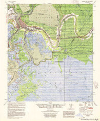 Morgan City Louisiana Historical topographic map, 1:62500 scale, 15 X 15 Minute, Year 1954