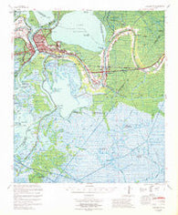 Morgan City Louisiana Historical topographic map, 1:62500 scale, 15 X 15 Minute, Year 1967