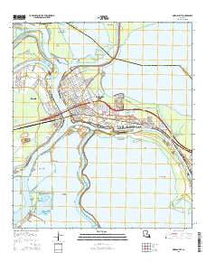 Morgan City Louisiana Current topographic map, 1:24000 scale, 7.5 X 7.5 Minute, Year 2015