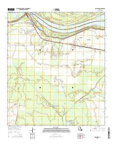 Morganza Louisiana Current topographic map, 1:24000 scale, 7.5 X 7.5 Minute, Year 2015