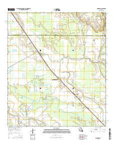 Morrow Louisiana Current topographic map, 1:24000 scale, 7.5 X 7.5 Minute, Year 2015