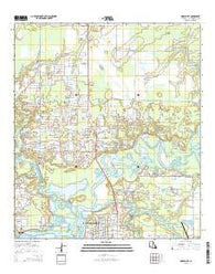 Moss Bluff Louisiana Current topographic map, 1:24000 scale, 7.5 X 7.5 Minute, Year 2015