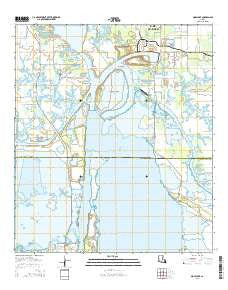 Moss Lake Louisiana Current topographic map, 1:24000 scale, 7.5 X 7.5 Minute, Year 2015