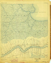 Mount Airy Louisiana Historical topographic map, 1:62500 scale, 15 X 15 Minute, Year 1892