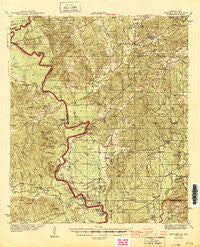 Negreet Louisiana Historical topographic map, 1:62500 scale, 15 X 15 Minute, Year 1944