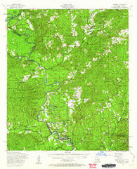 Negreet Louisiana Historical topographic map, 1:62500 scale, 15 X 15 Minute, Year 1954