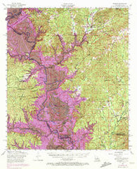 Negreet Louisiana Historical topographic map, 1:62500 scale, 15 X 15 Minute, Year 1954