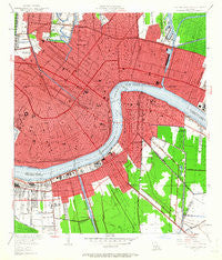 New Orleans East Louisiana Historical topographic map, 1:24000 scale, 7.5 X 7.5 Minute, Year 1951