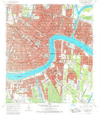 New Orleans East Louisiana Historical topographic map, 1:24000 scale, 7.5 X 7.5 Minute, Year 1966