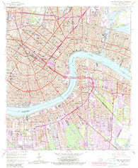 New Orleans East Louisiana Historical topographic map, 1:24000 scale, 7.5 X 7.5 Minute, Year 1966