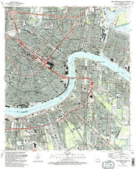 New Orleans East Louisiana Historical topographic map, 1:24000 scale, 7.5 X 7.5 Minute, Year 1992
