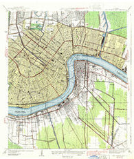 New Orleans East Louisiana Historical topographic map, 1:31680 scale, 7.5 X 7.5 Minute, Year 1939