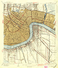 New Orleans East Louisiana Historical topographic map, 1:31680 scale, 7.5 X 7.5 Minute, Year 1939