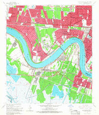 New Orleans West Louisiana Historical topographic map, 1:24000 scale, 7.5 X 7.5 Minute, Year 1965