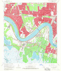 New Orleans West Louisiana Historical topographic map, 1:24000 scale, 7.5 X 7.5 Minute, Year 1965