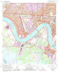 New Orleans West Louisiana Historical topographic map, 1:24000 scale, 7.5 X 7.5 Minute, Year 1965