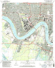 New Orleans West Louisiana Historical topographic map, 1:24000 scale, 7.5 X 7.5 Minute, Year 1992