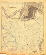 New Orleans Louisiana Historical topographic map, 1:62500 scale, 15 X 15 Minute, Year 1891