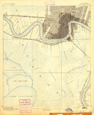 New Orleans Louisiana Historical topographic map, 1:62500 scale, 15 X 15 Minute, Year 1891