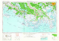 New Orleans Louisiana Historical topographic map, 1:250000 scale, 1 X 2 Degree, Year 1963