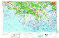 New Orleans Louisiana Historical topographic map, 1:250000 scale, 1 X 2 Degree, Year 1966