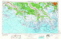 New Orleans Louisiana Historical topographic map, 1:250000 scale, 1 X 2 Degree, Year 1966