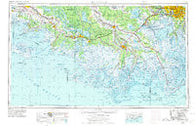 New Orleans Louisiana Historical topographic map, 1:250000 scale, 1 X 2 Degree, Year 1963