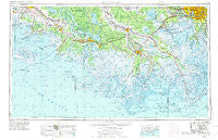 New Orleans Louisiana Historical topographic map, 1:250000 scale, 1 X 2 Degree, Year 1963
