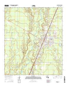 Oakdale Louisiana Current topographic map, 1:24000 scale, 7.5 X 7.5 Minute, Year 2015