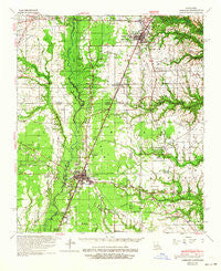 Oakdale Louisiana Historical topographic map, 1:62500 scale, 15 X 15 Minute, Year 1942