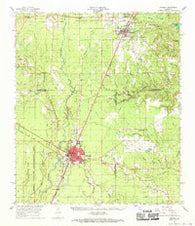 Oakdale Louisiana Historical topographic map, 1:62500 scale, 15 X 15 Minute, Year 1968