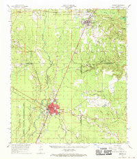 Oakdale Louisiana Historical topographic map, 1:62500 scale, 15 X 15 Minute, Year 1968