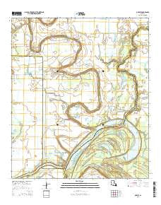 Oakley Louisiana Current topographic map, 1:24000 scale, 7.5 X 7.5 Minute, Year 2015