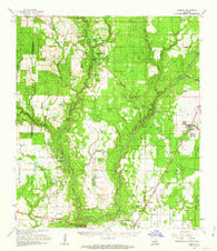 Oberlin Louisiana Historical topographic map, 1:62500 scale, 15 X 15 Minute, Year 1961