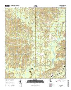 Olla West Louisiana Current topographic map, 1:24000 scale, 7.5 X 7.5 Minute, Year 2015