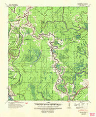 Onward Mississippi Historical topographic map, 1:62500 scale, 15 X 15 Minute, Year 1939