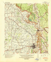 Opelousas Louisiana Historical topographic map, 1:62500 scale, 15 X 15 Minute, Year 1939
