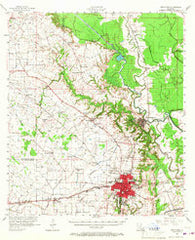 Opelousas Louisiana Historical topographic map, 1:62500 scale, 15 X 15 Minute, Year 1957