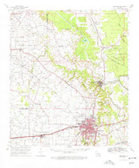Opelousas Louisiana Historical topographic map, 1:62500 scale, 15 X 15 Minute, Year 1970