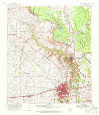Opelousas Louisiana Historical topographic map, 1:62500 scale, 15 X 15 Minute, Year 1970